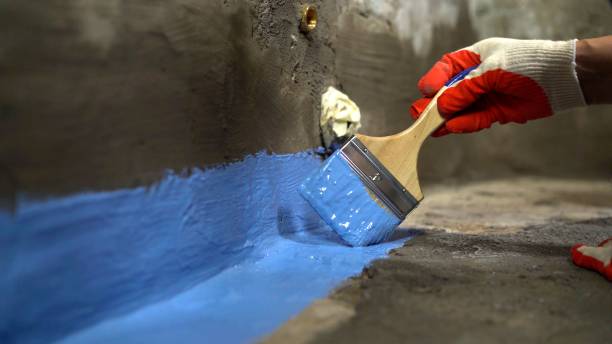 Commercial Exterior Waterproofing project at a Shelby, IN business property by SJ Waterproofing Pros